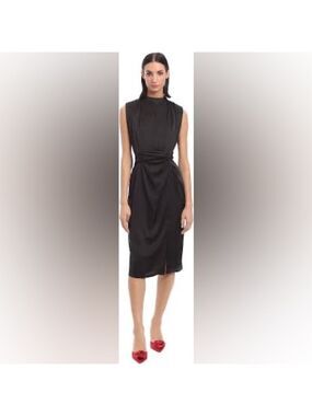 Donna Morgan Charmeuse Twist Waist Dress Size 10 NWT
